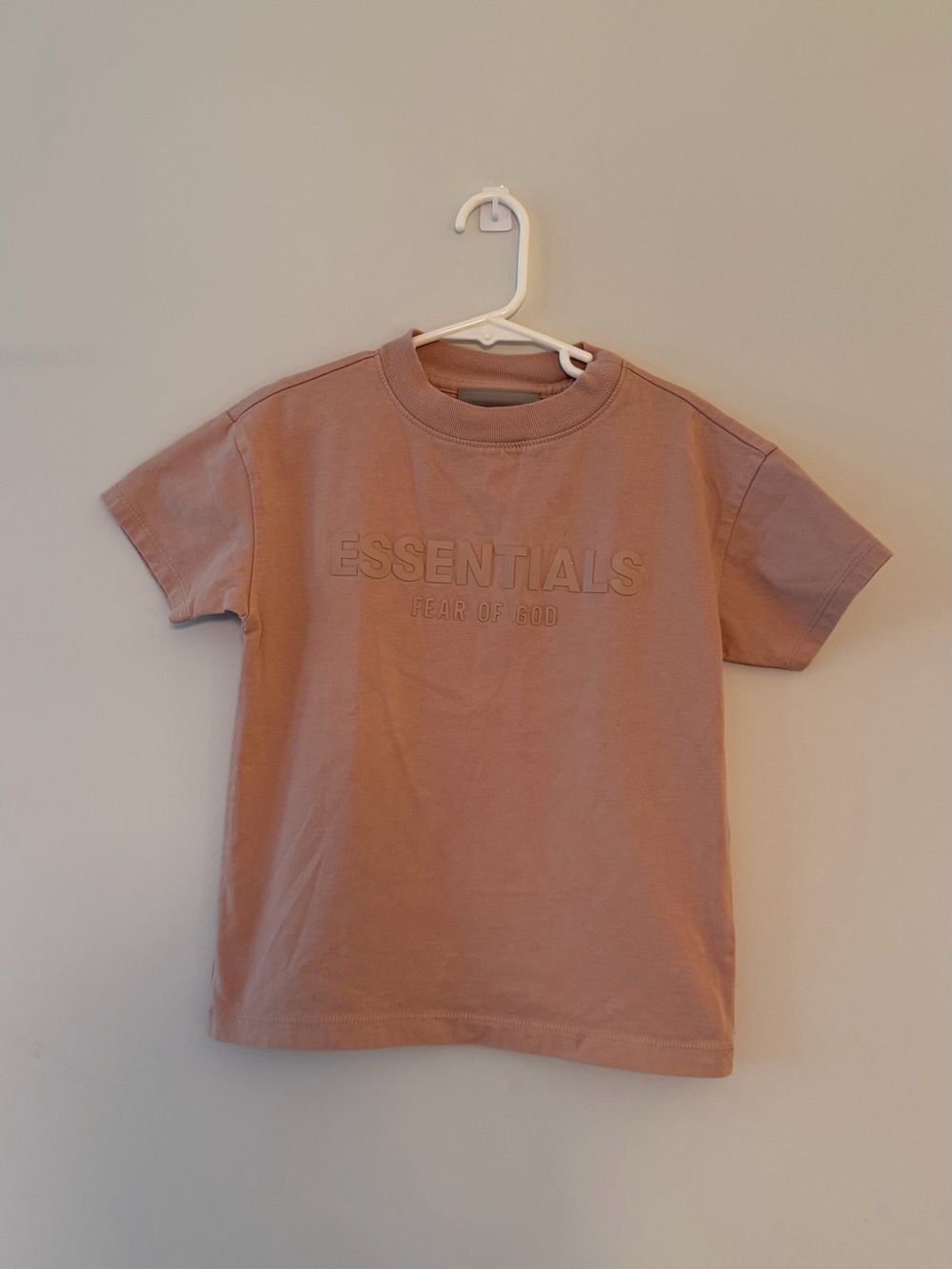 Essentials Kids Tee in Dusty Rose with Raised Logo